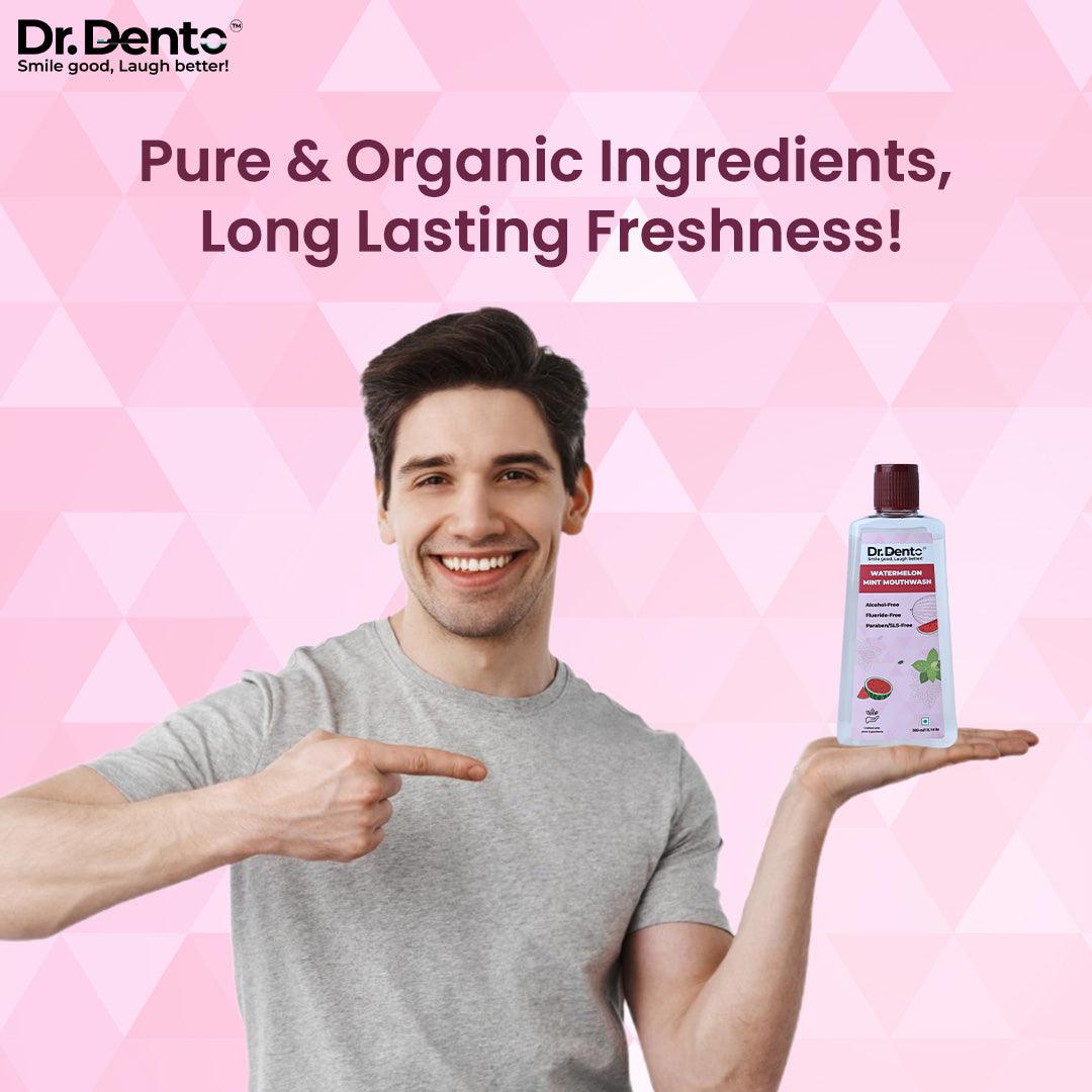 Watermelon Mint Mouthwash - Dr.Dento - The Oral Health Expert