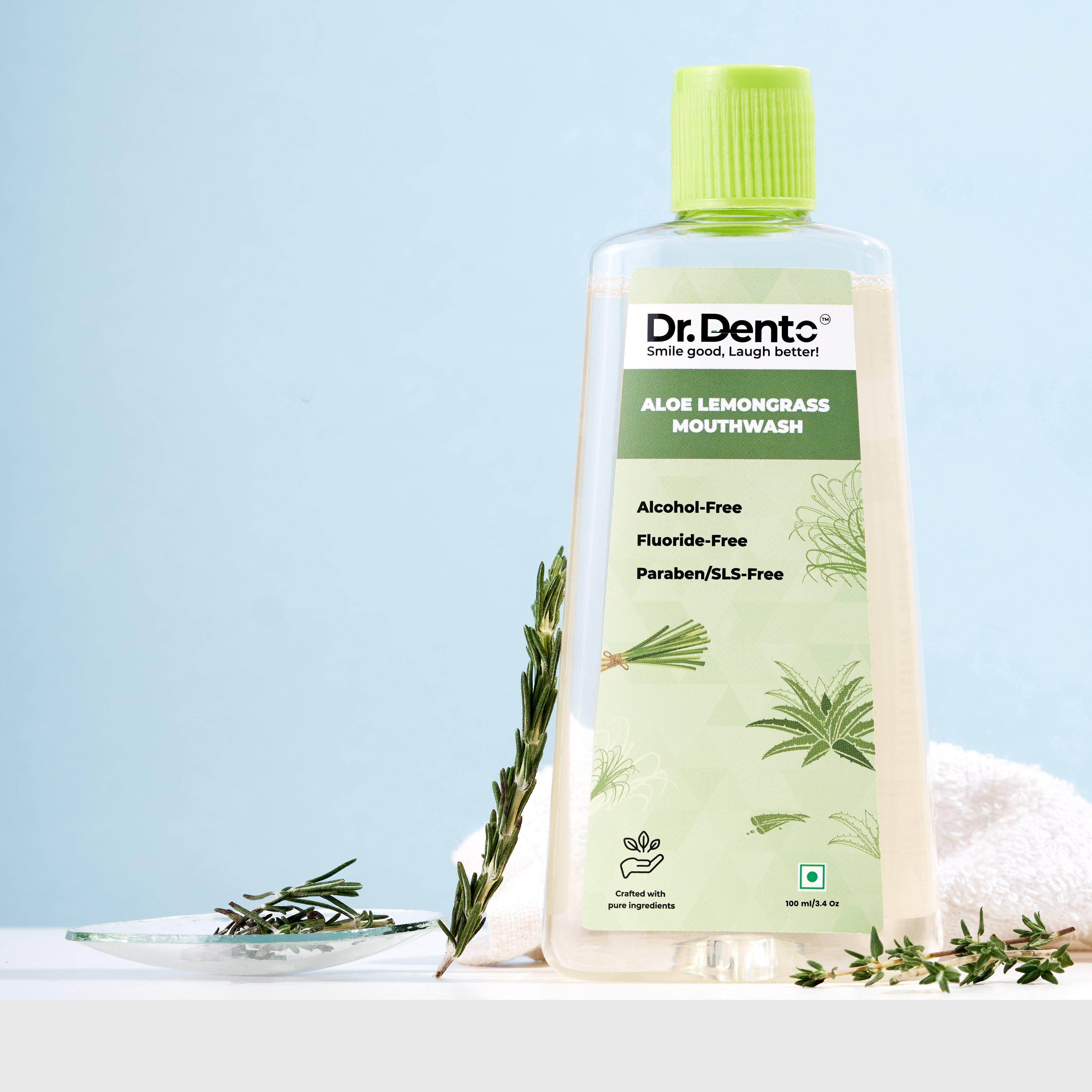 Aloe Lemongrass Mouthwash - Dr.Dento - The Oral Health Expert