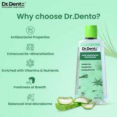 Aloe Lemongrass Mouthwash - Dr.Dento - The Oral Health Expert