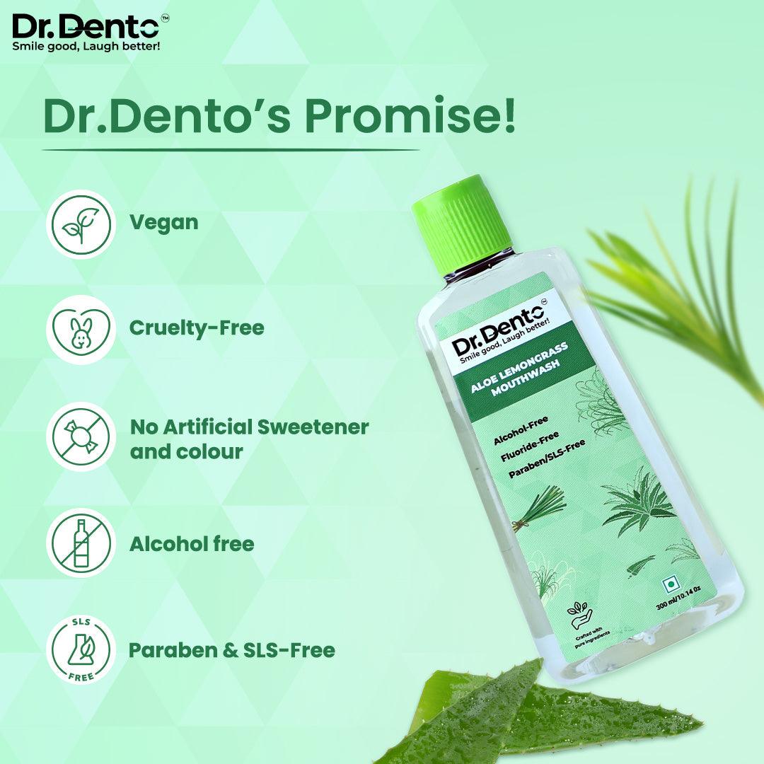 Aloe Lemongrass Mouthwash - Dr.Dento - The Oral Health Expert