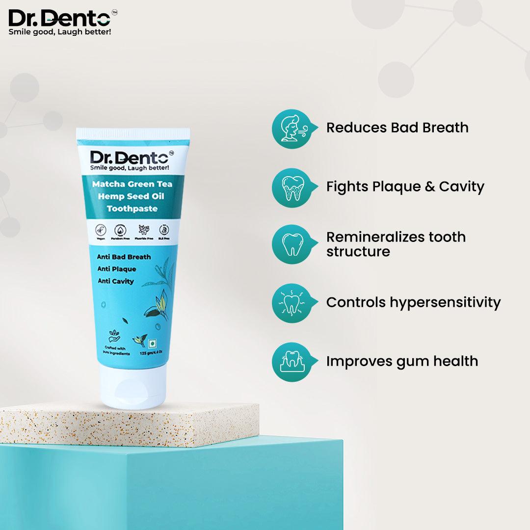 Matcha Green Tea Toothpaste - Dr.Dento - The Oral Health Expert