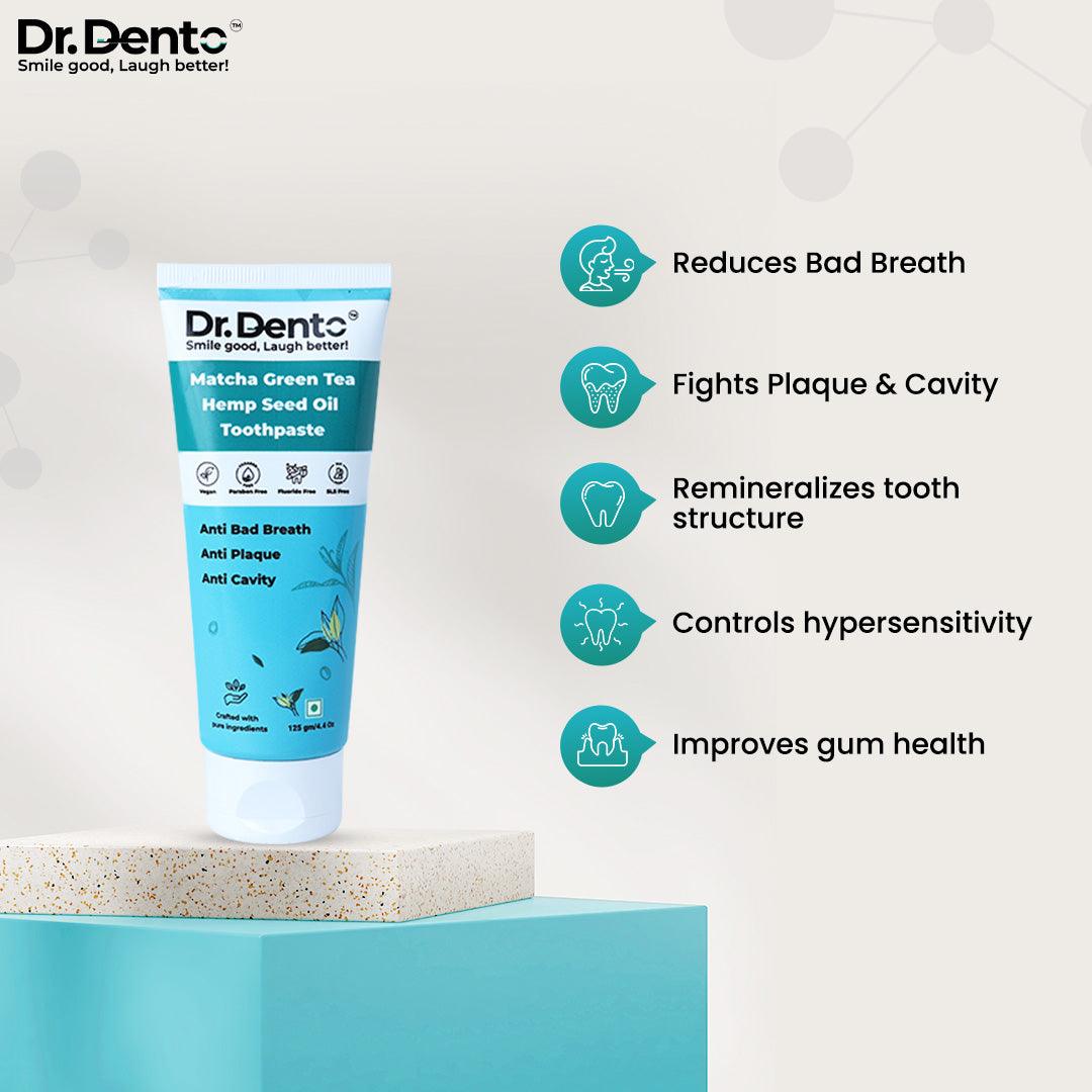 Matcha Green Tea Toothpaste(125gm) – Dr.Dento - The Oral Health Expert