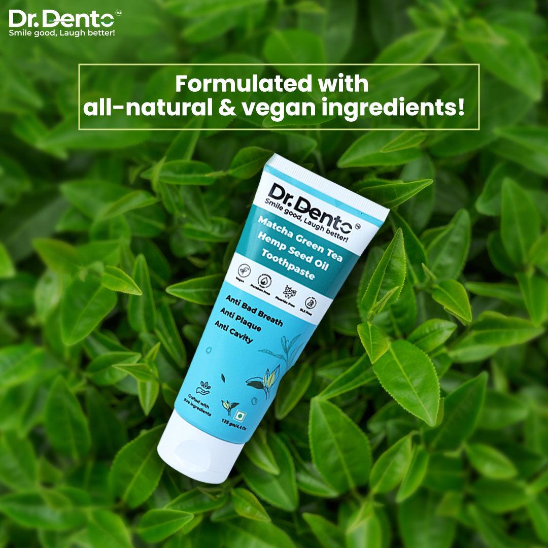 Matcha Green Tea Toothpaste(125gm) – Dr.Dento - The Oral Health Expert