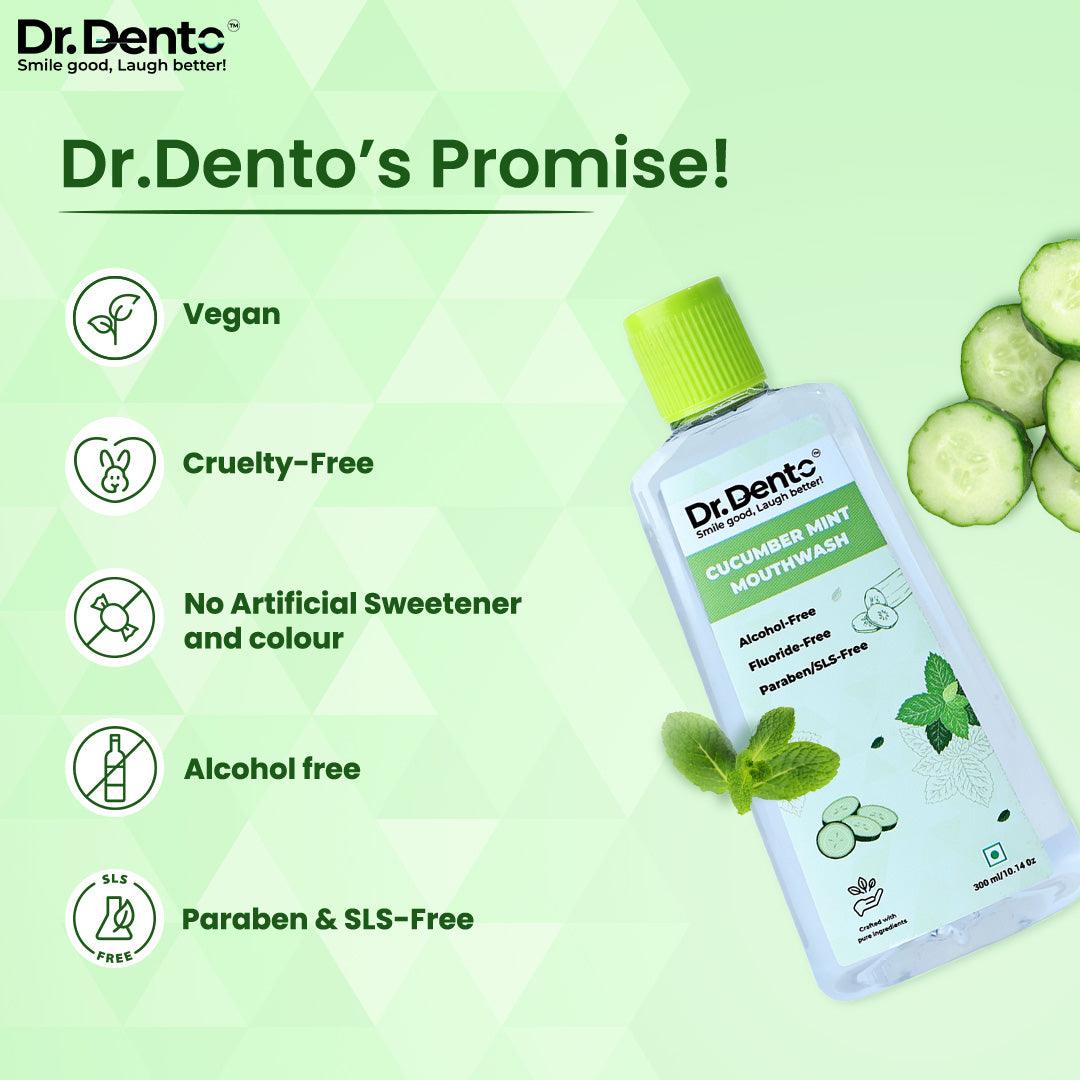 Cucumber Mint Mouthwash - Dr.Dento - The Oral Health Expert