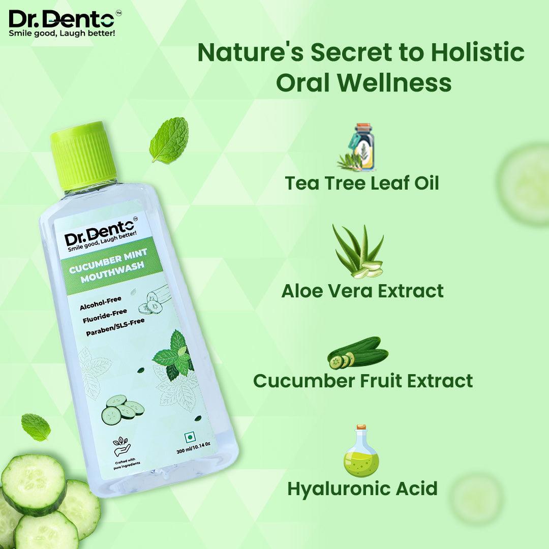 Cucumber Mint Mouthwash - Dr.Dento - The Oral Health Expert