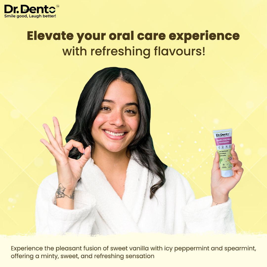 Vanilla Icey Mint Toothpaste - Dr.Dento - The Oral Health Expert