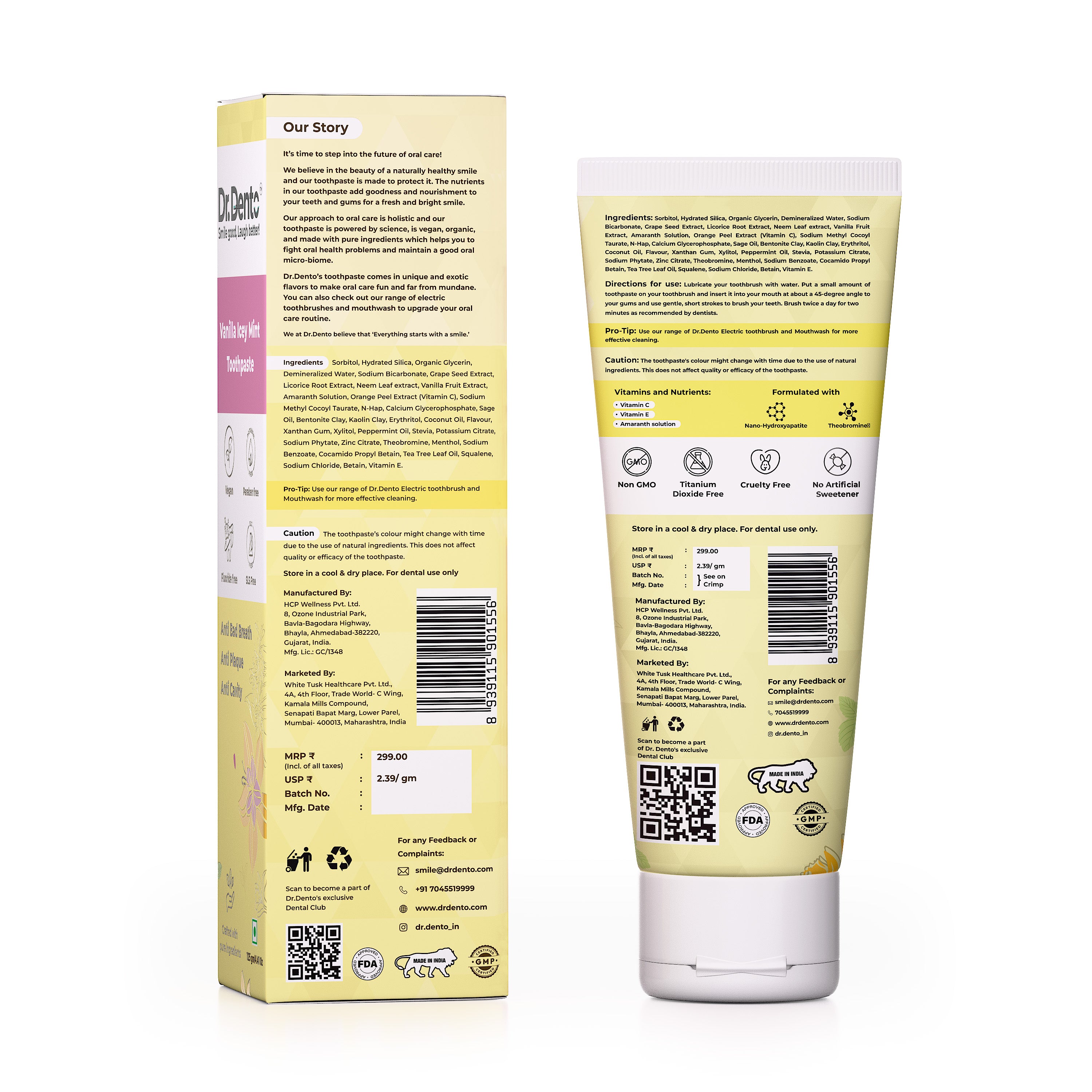 Vanilla Icey Mint Toothpaste(125gm)
