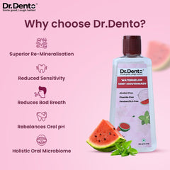 Watermelon Mint Mouthwash - Dr.Dento - The Oral Health Expert